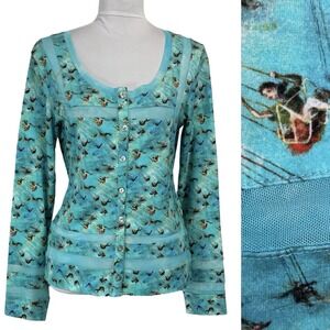 NEW Aventures Des Toiles Cardigan Top Size 40 8‎ Eric Roux-Fontaine Art To Wear